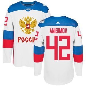 Kinder Team Russland #42 Artem Anisimov Authentic Weiß Heim 2016 World Cup